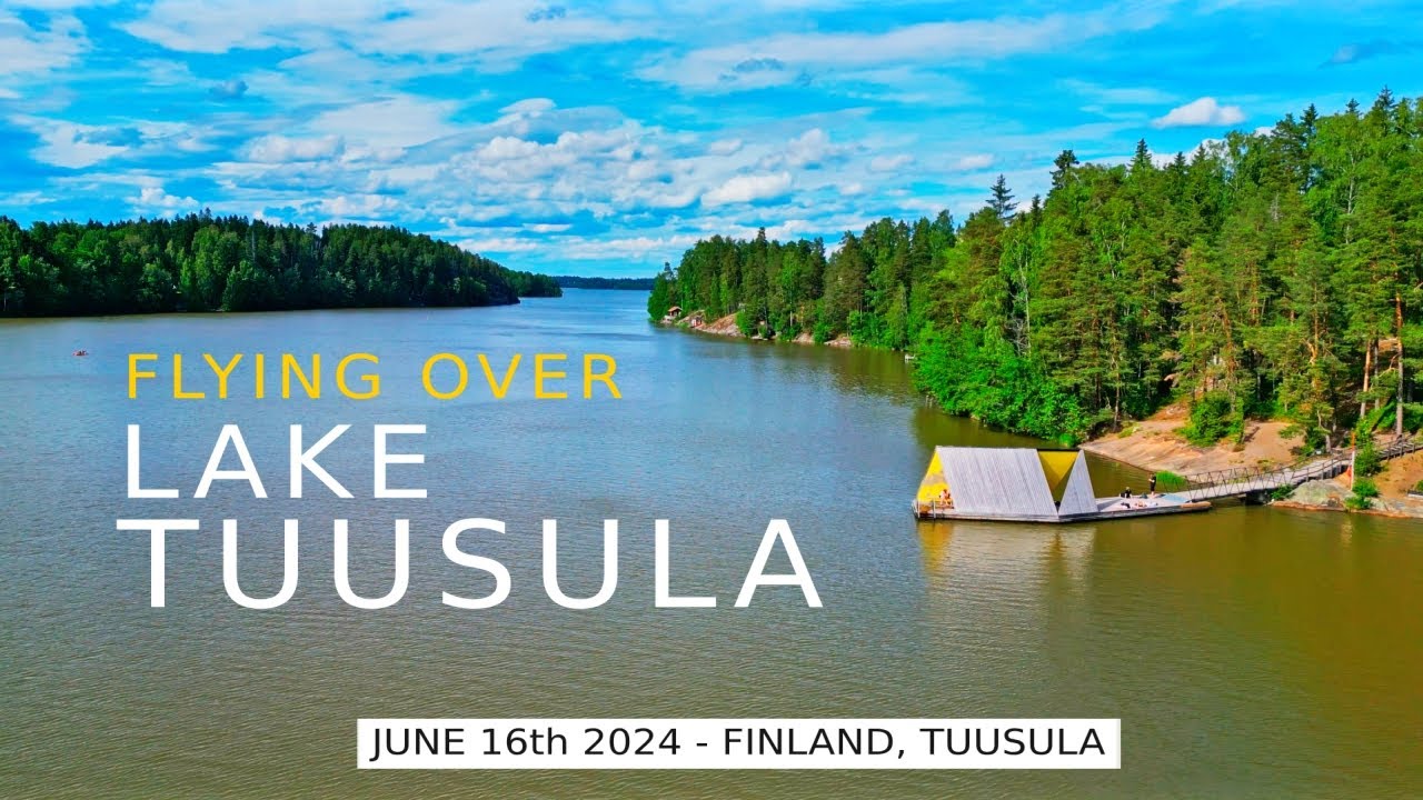 Flying over Lake Tuusula, June 2024, Tuusula, Finland [4K] #slowtv