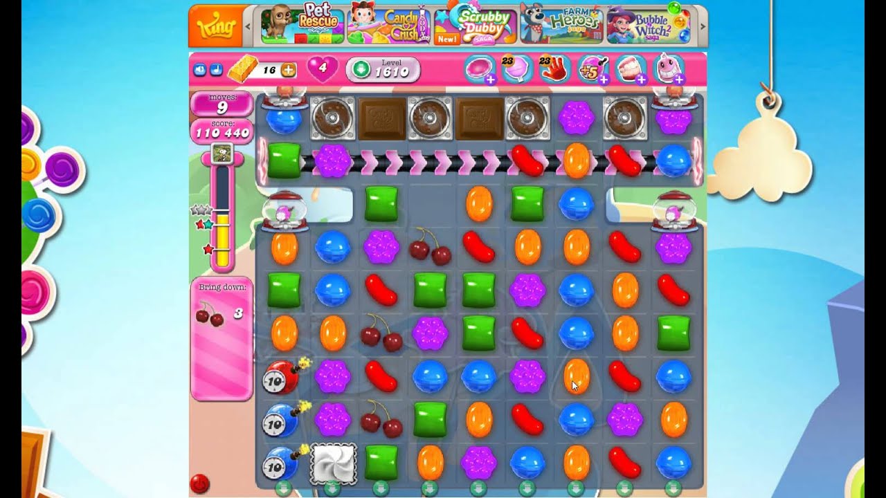 Candy Crush Saga Level 1610  Score 204 220 by  Funny❣