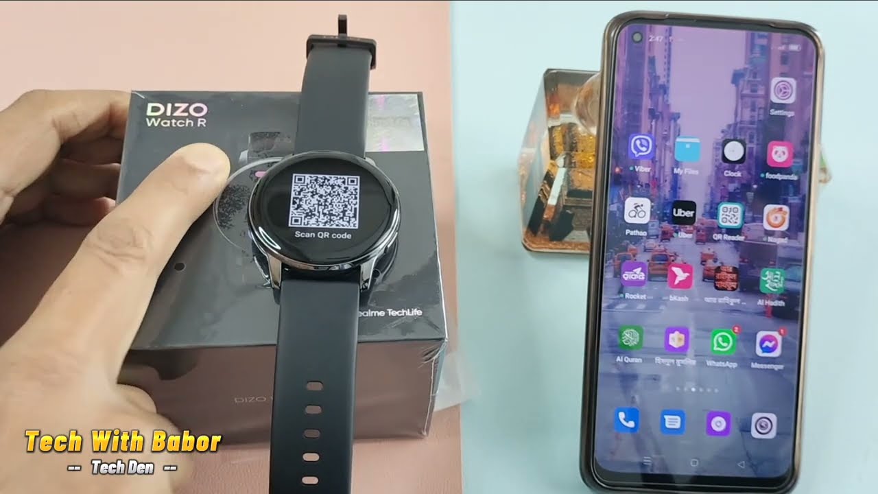 How To Connect Dizo Watch R With Android  Phone Full Setup || with i Phone || Tech With Babor ||
