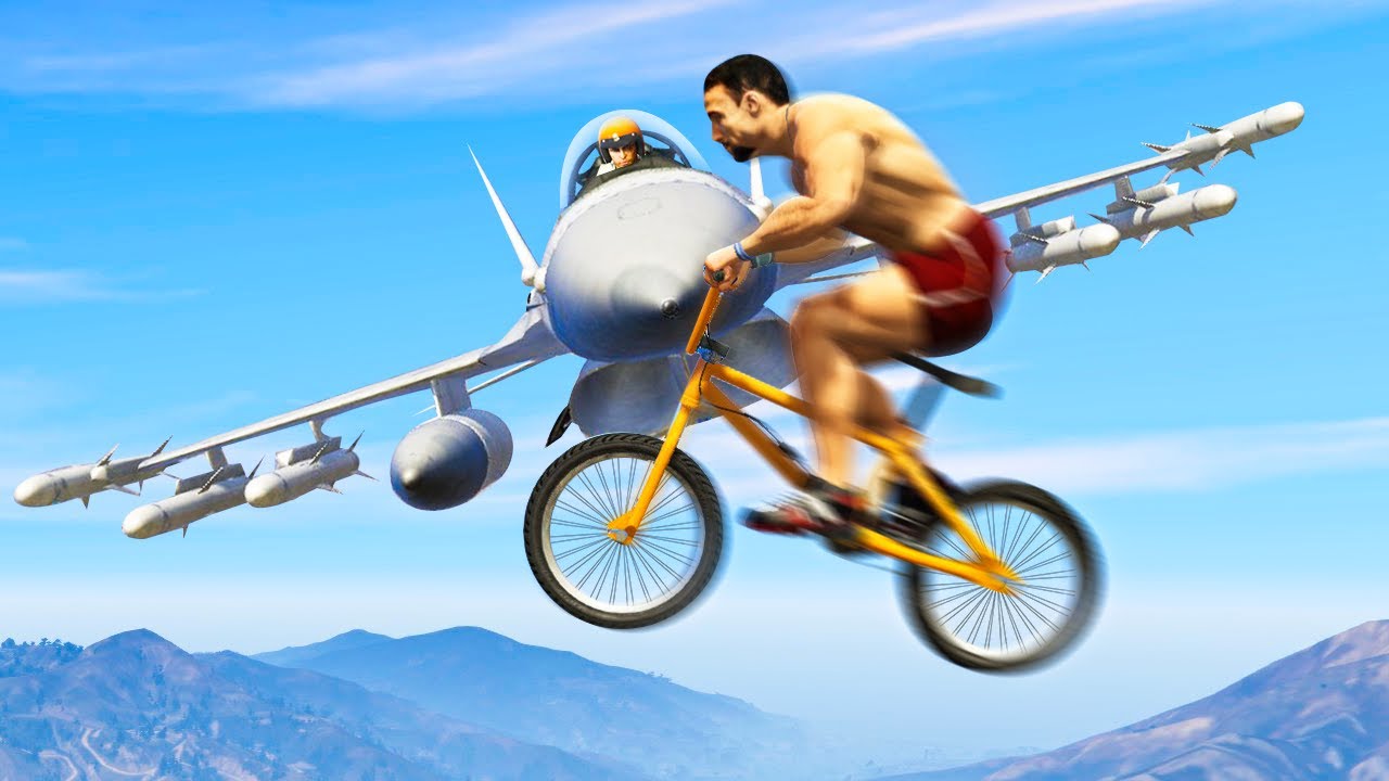 99.98% IMPOSSIBLE BIKES VS PLANES! (GTA 5 Funny Moments)