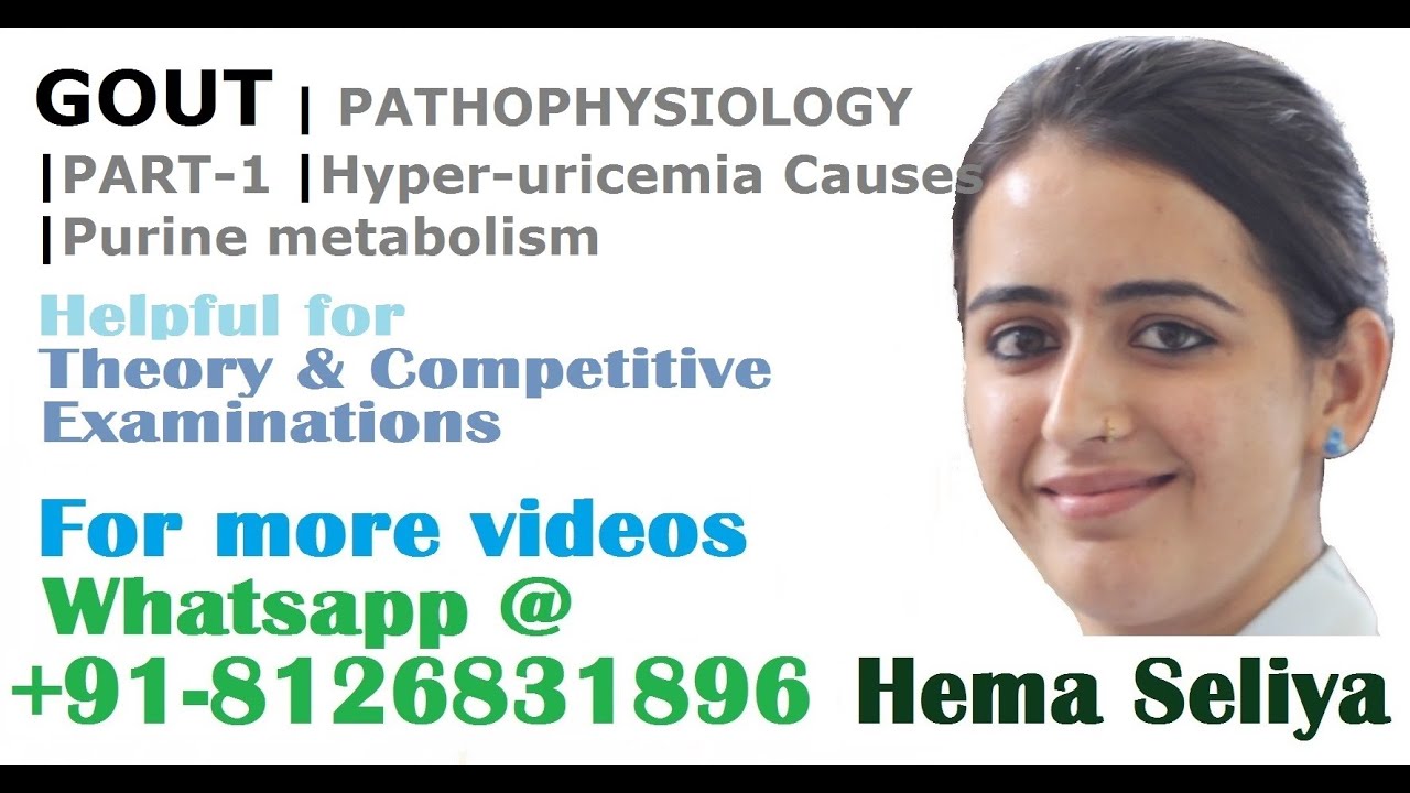 GOUT | PATHOPHYSIOLOGY |  PART-1 | Hyper-uricemia Causes | Purine metabolism