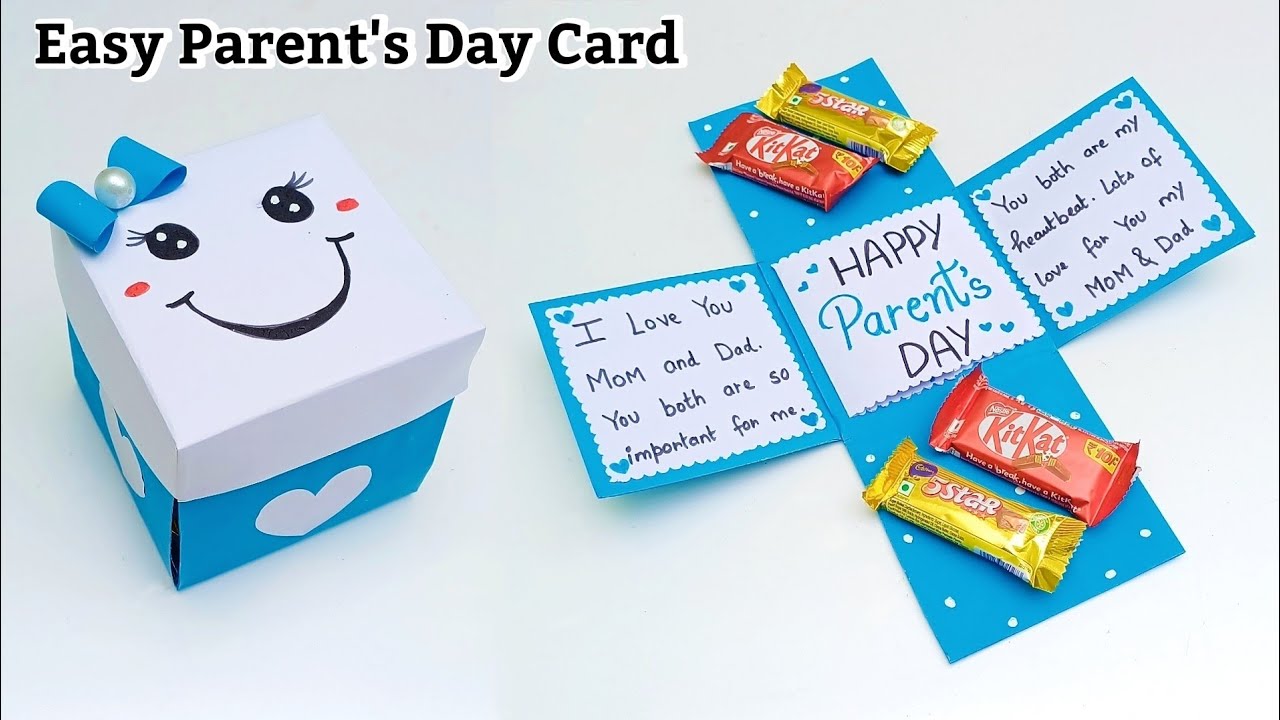 How To Make Beautiful Parent's Day Card // Easy Parents Day Card // Happy Parents Day Greeting Card