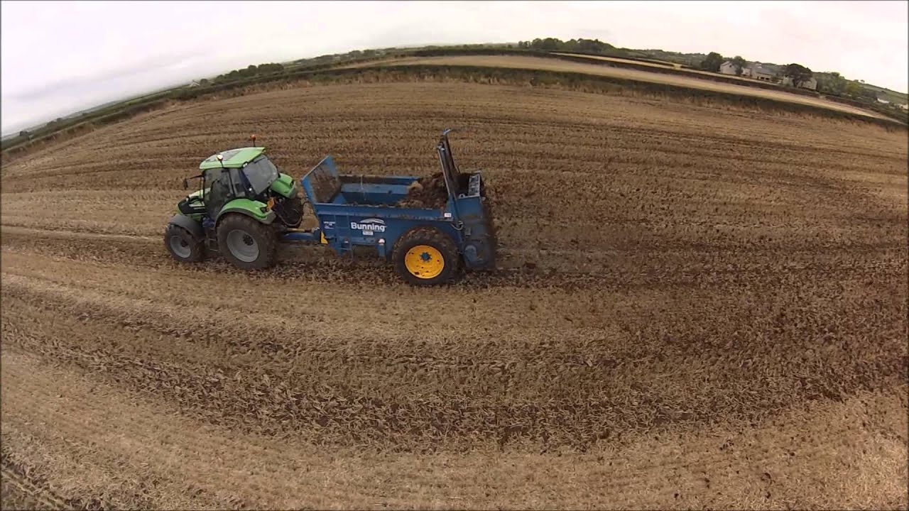 Deutz-Fahr 6160.4 & Bunning 60 Farmstar Spreading Dung 2015 - Parkshaw Holsteins - (HD)