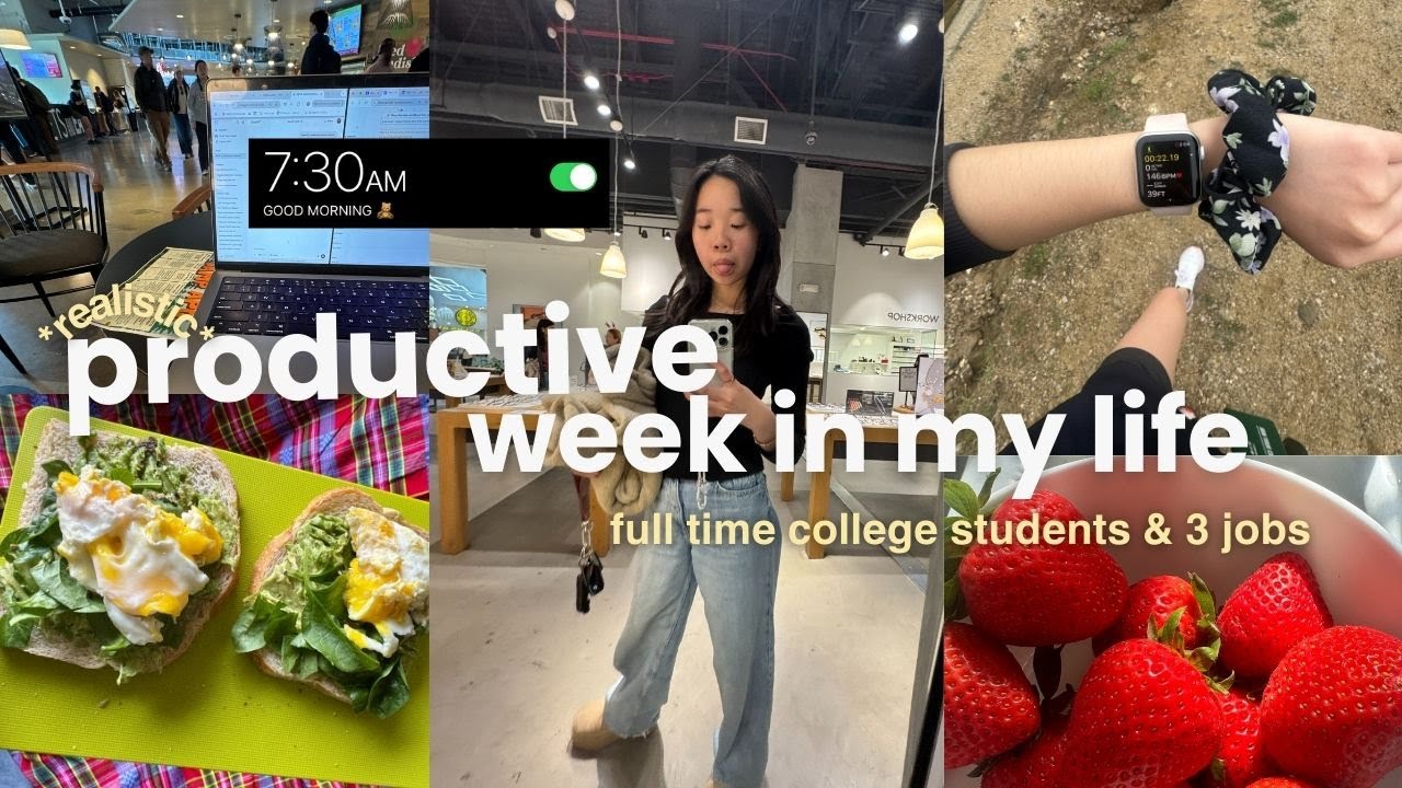 productive college week in my life | 3 jobs and 5 clubs