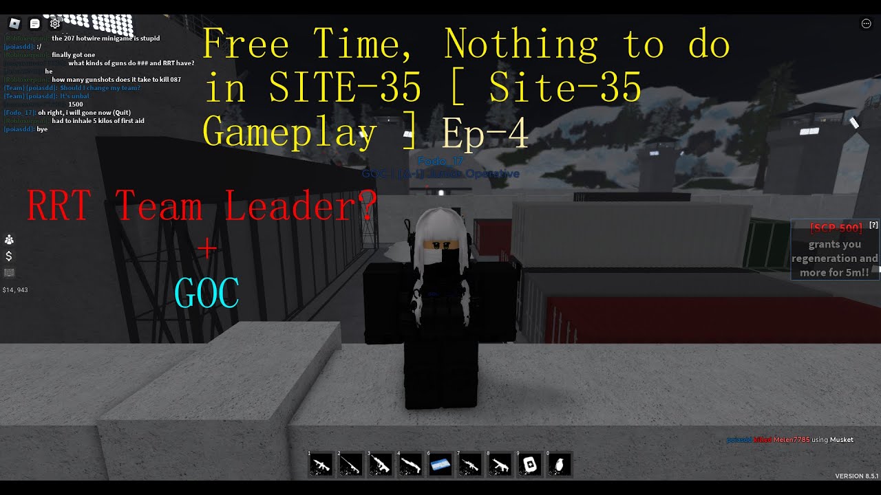 Free Time, Nothing to do in SITE-35 [ Site-35 Gameplay ] Part 4 - RRT Team Leader? & GOC -