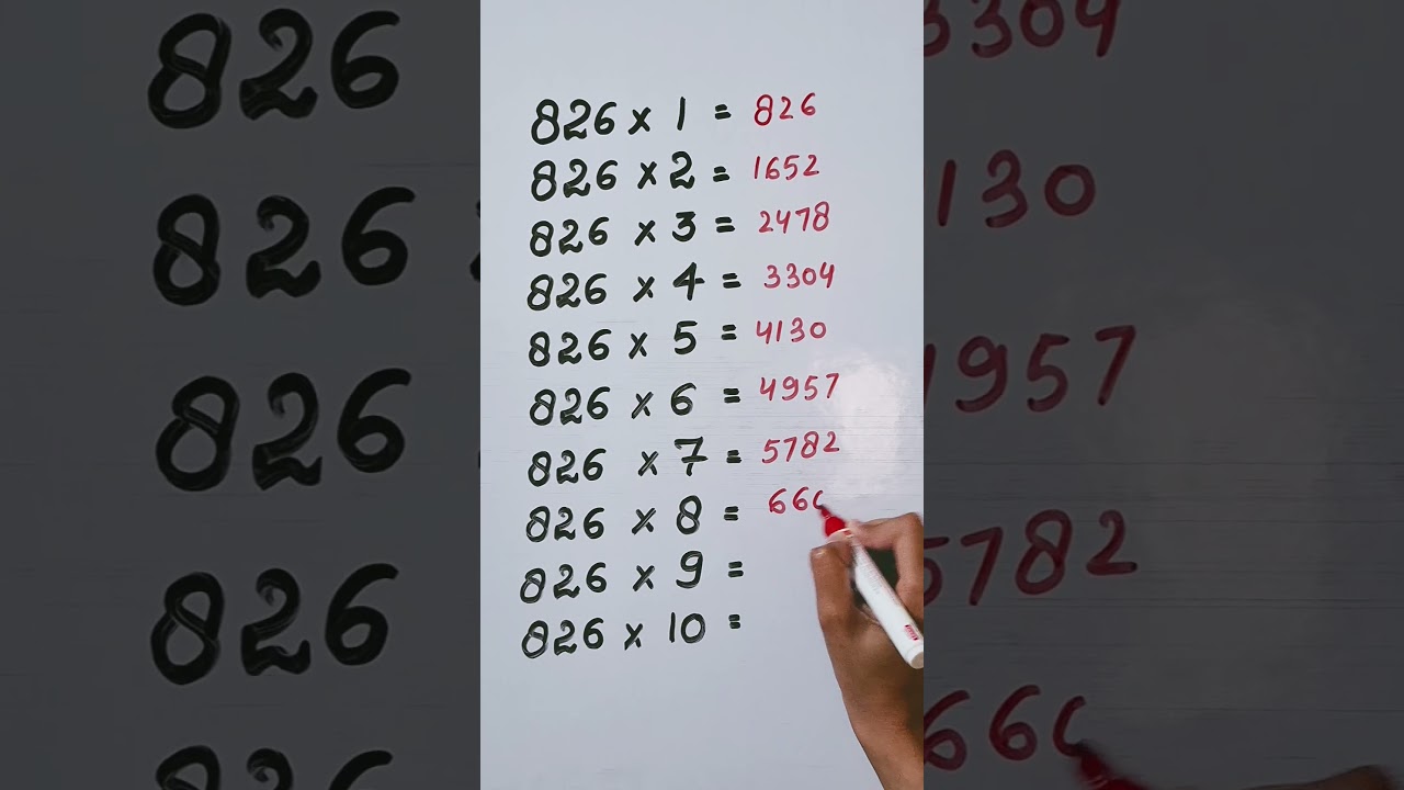 Find mistake in last digit of Table 826..🤔#maths #reasoning