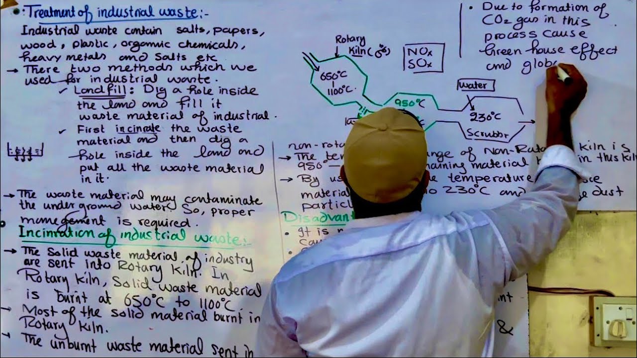 Treatment of industrial waste || Incinration of industrial waste || chemistry 12 chapter 16