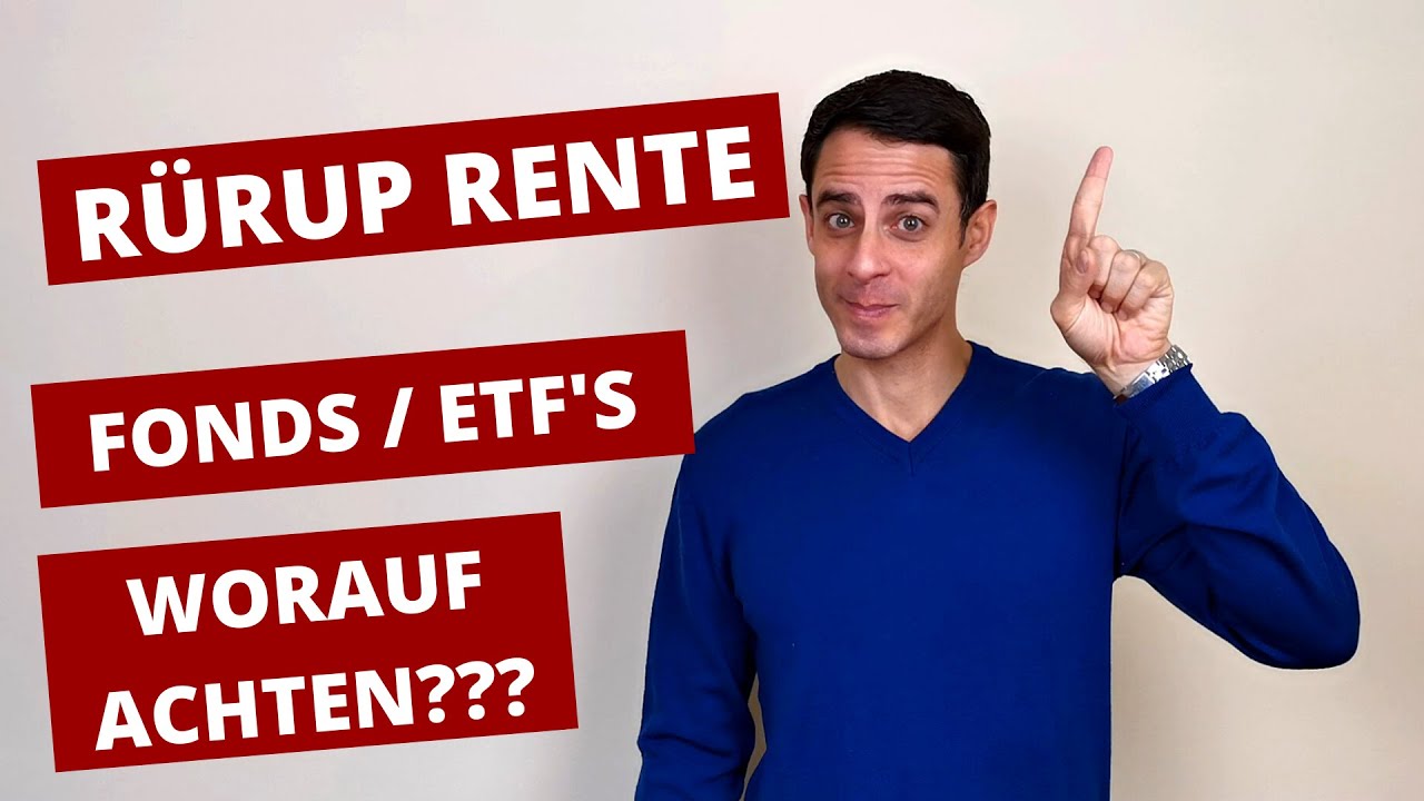 Fondsauswahl R&uuml;rup Rente Entscheidungskriterien