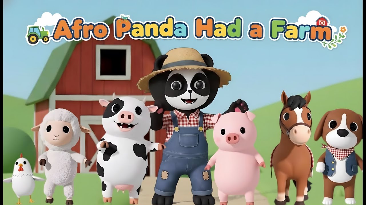 🐼🎶 Afro Panda Had a Farm | Songs for Kids 🐮🐷🐔