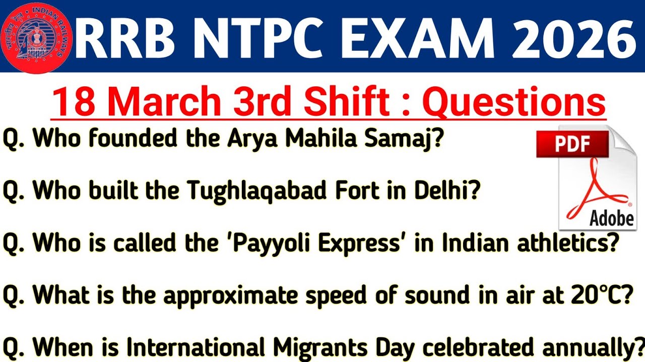 rrb ntpc 18 march 3rd shift paper today | ntpc analysis today | rrb ntpc analysis 2026