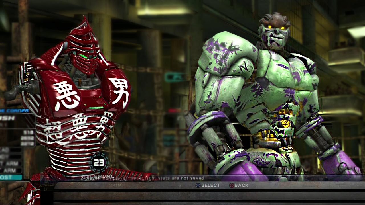 REAL STEEL- IN FIGHT WITHOUT HANDS (Green AMBUSH vs Red NOISY BOY) XBOX360/PS3