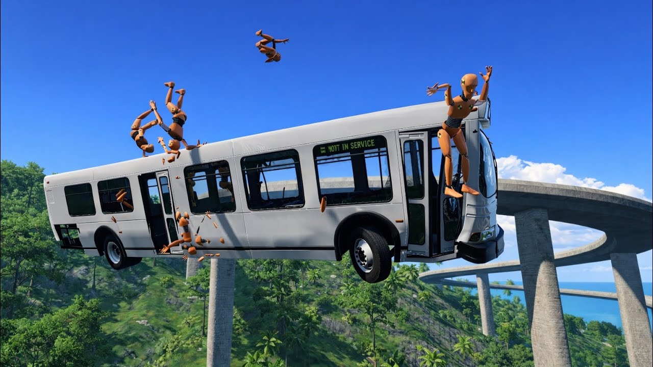 Cars vs Cliff Roads #19 - BeamNG.Drive