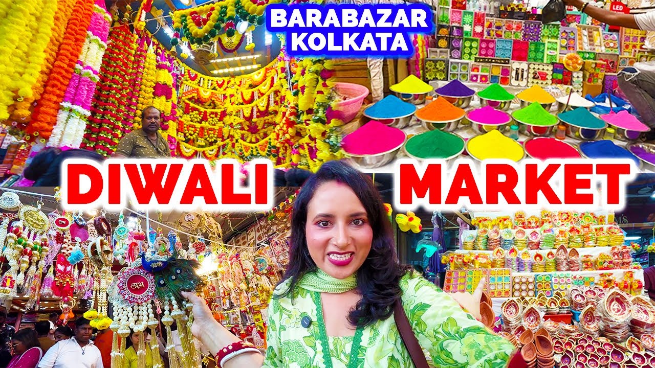 Barabazar Diwali Market 2025 | Best Diwali Market in Kolkata | Diwali Decor Item Diya Lights Candles
