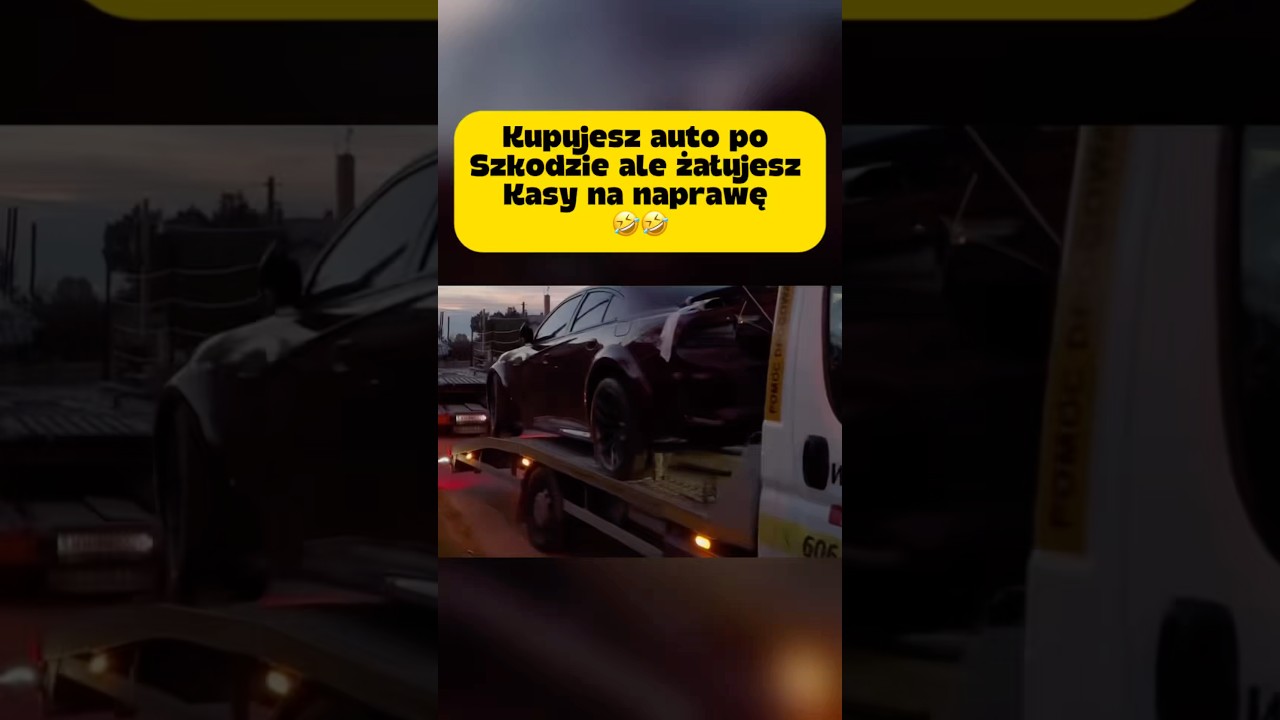 Kupujesz auto po szkodzie ale żałujesz kasy na naprawę 🤣#memes #car #shorts