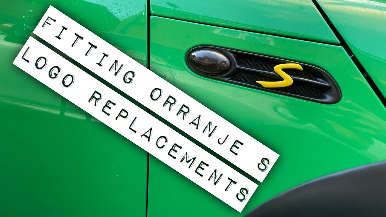 Mini R53 Fitting Orranje S Logo Replacements to get rid of stickers on the side vents scuttles