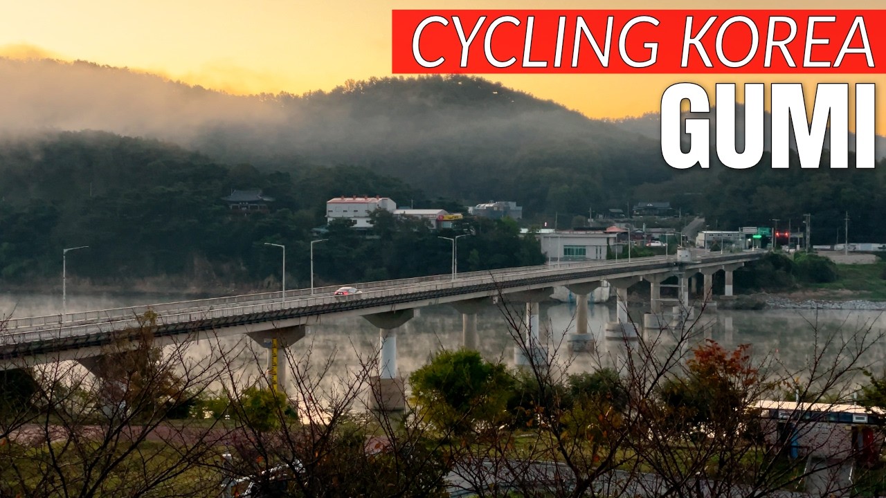 Arriving in Korea's Industrial City of Gumi - Cycling Korea Four Rivers Day 15