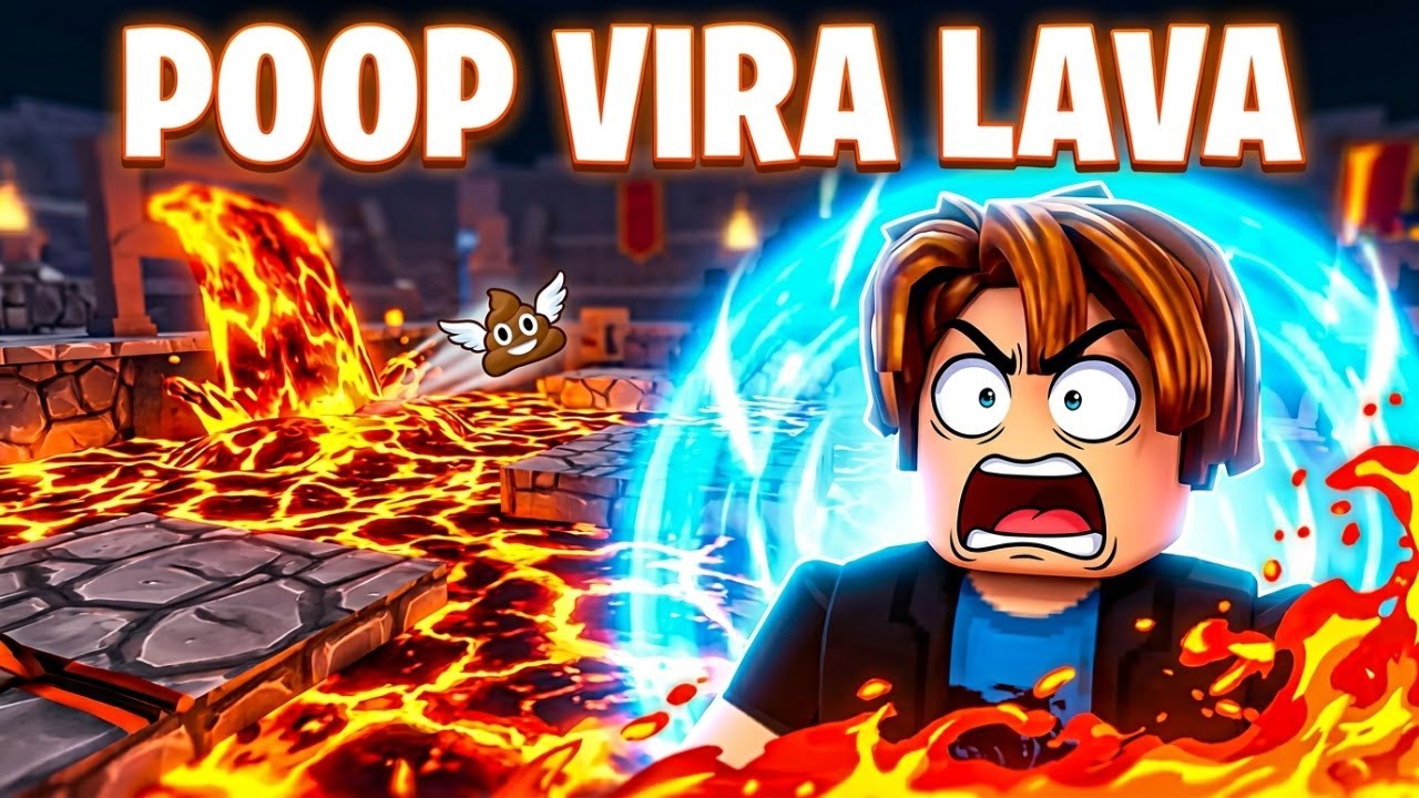 LOUCURA no Roblox! Aura Poop Battles Mais lava que coco