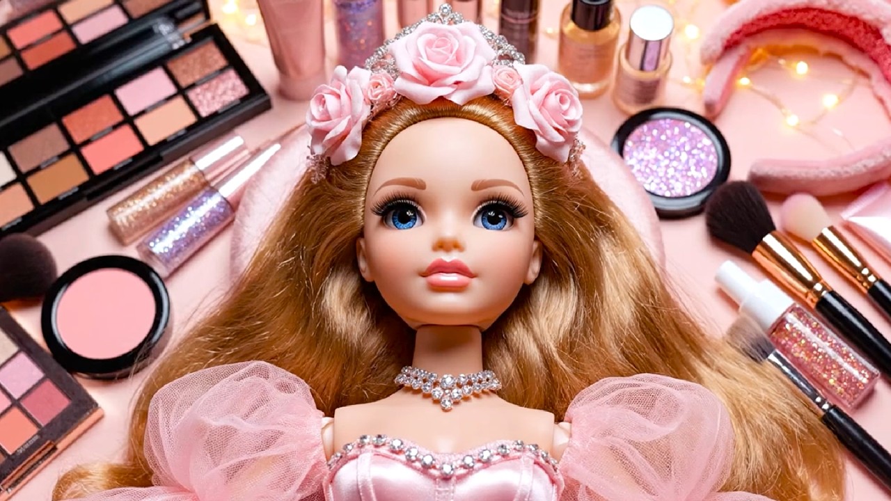 Barbie Princess Skincare + Beauty Makeover 👑✨ Relaxing ASMR