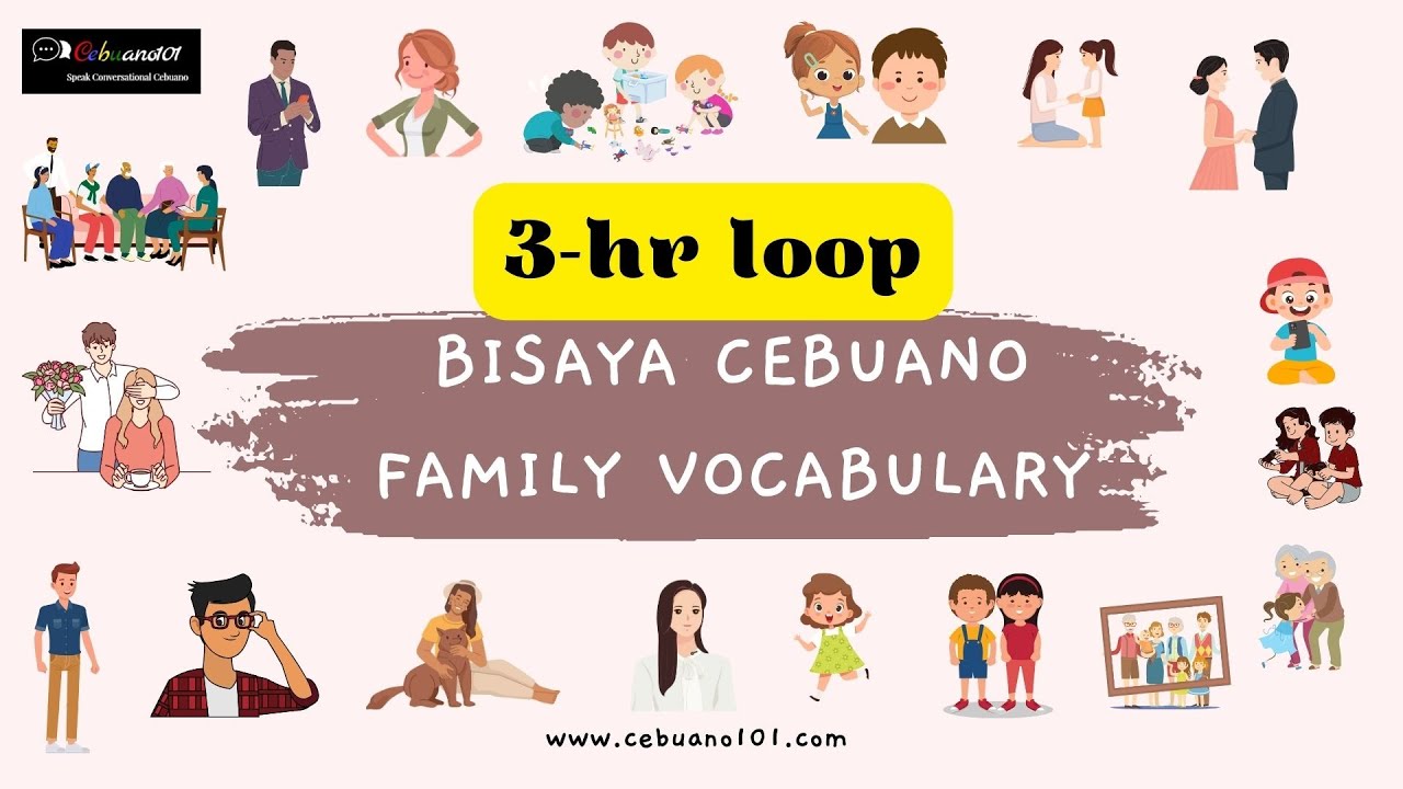 3HR loop - FAMILY VOCABULARY | ABSOLUTE BEGINNER LEARN BASIC BISAYA