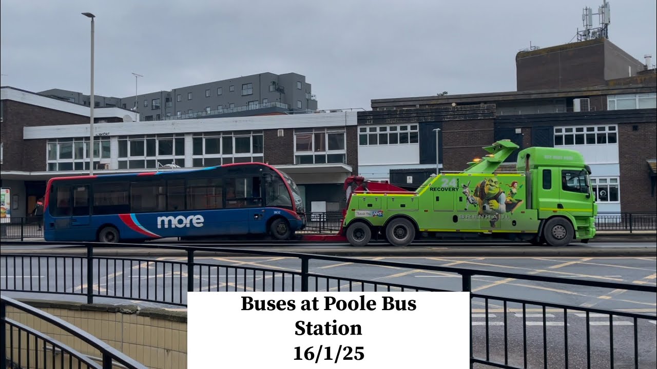 Buses at Poole Bus Station 16/1/25