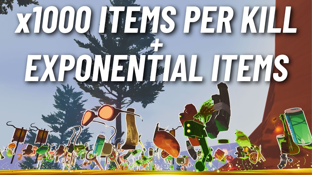 One Item Per Kill + x1000 Items + Exponential Items = CHAOS