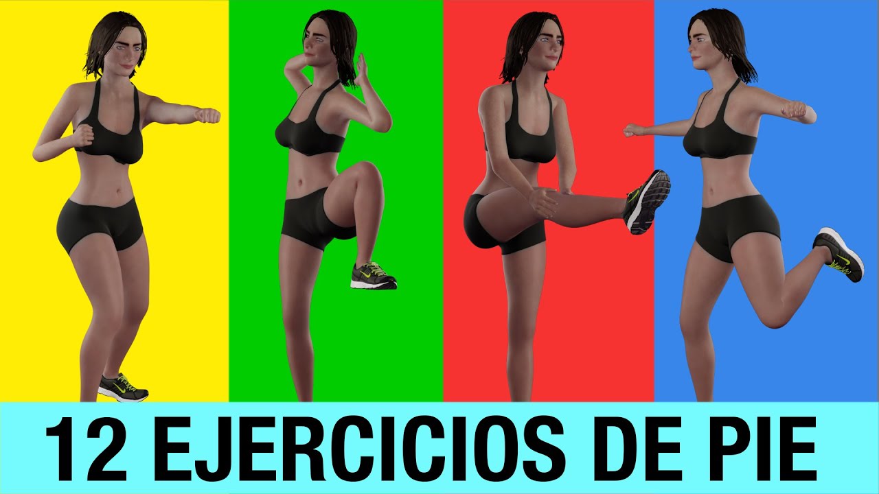BAJAR DE PESO EN CASA: 12 EJERCICIOS DE PIE (SIN SALTOS)