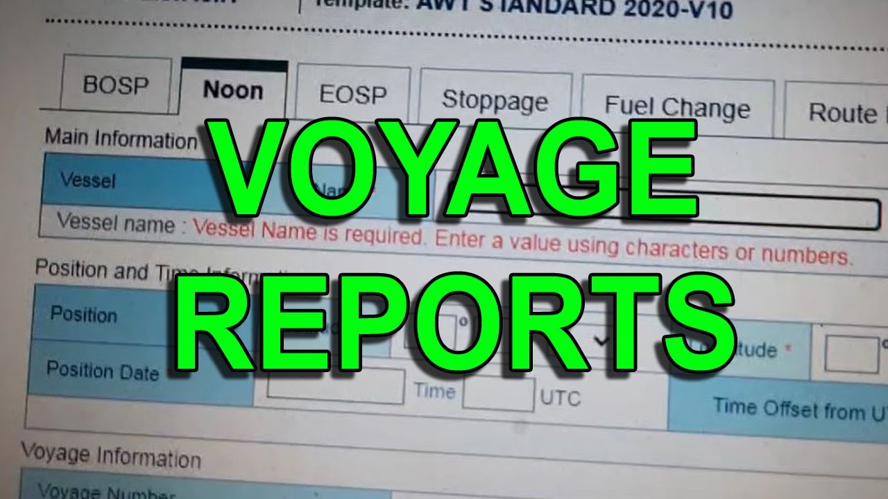 VT015 VOYAGE REPORTS