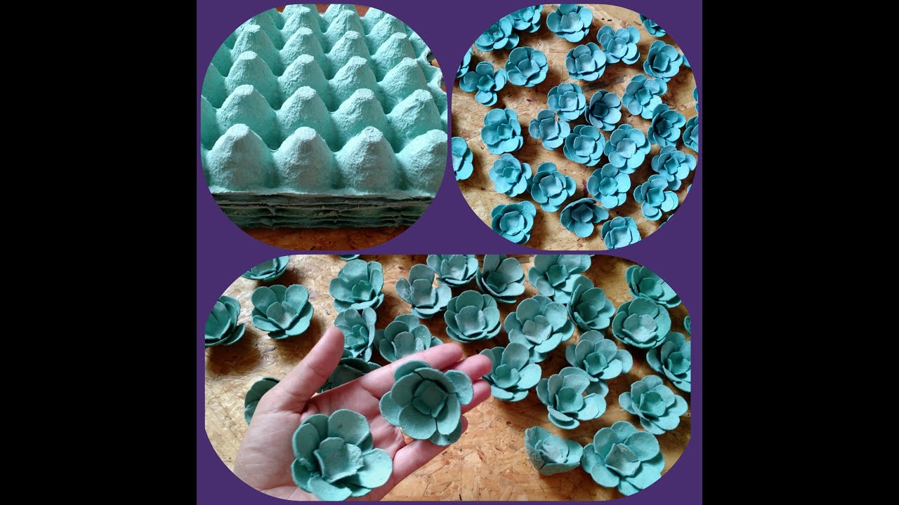 DIY::Flores com Pente de Ovo!!#reutilizando