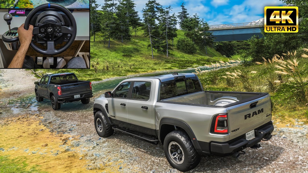 RAM 1500 TRX & Chevrolet Silverado | Offroading | Forza Horizon 6 | Thrustmaster T300RS gameplay