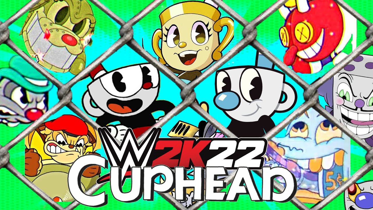 NEW Cuphead DLC Comes to WWE 2K22 for a ELIMINATION CHAMBER MATCH