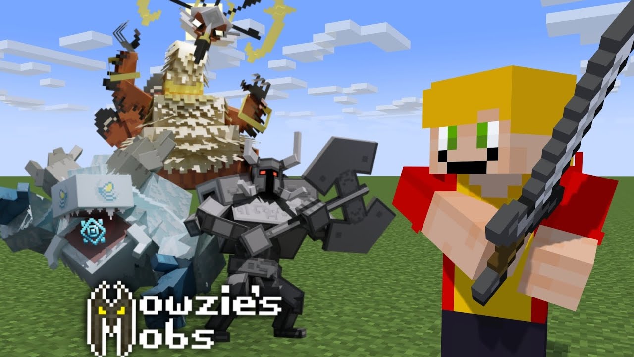Mowzie's mobs битва с боссами и монстрами #minecraft