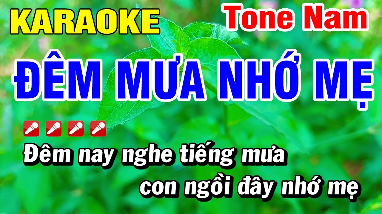 Karaoke Nhạc Sống Đêm Mưa Nhớ Mẹ Tone Nam Hay Nhất | Hoài Phong Organ
