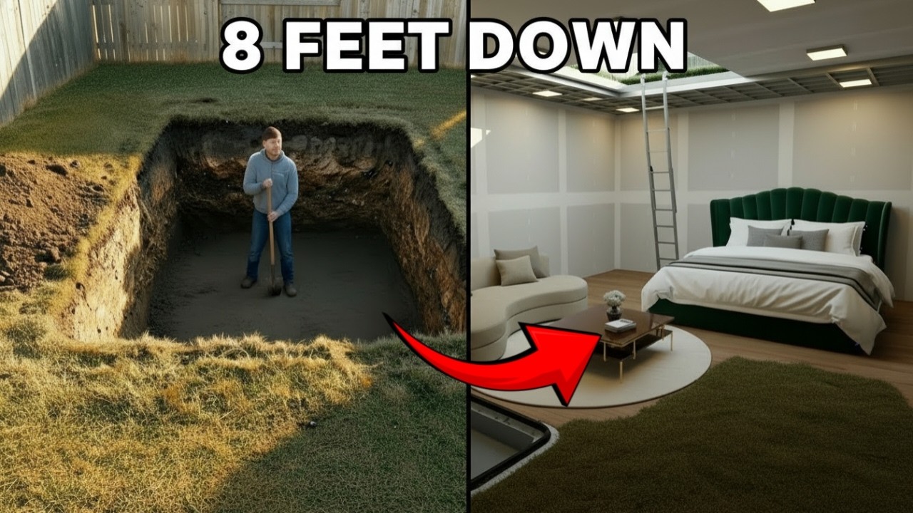 I Built a Luxury Underground Safe Room in My Backyard (Full Timelapse Build)