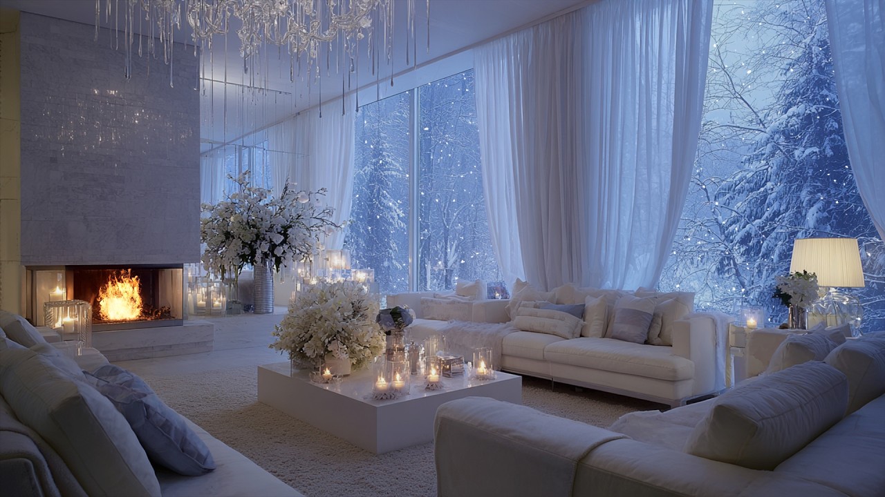 Soft Piano Moving Gently under Winter Glow ❄️ A Still and Quiet Atmosphere for Focus