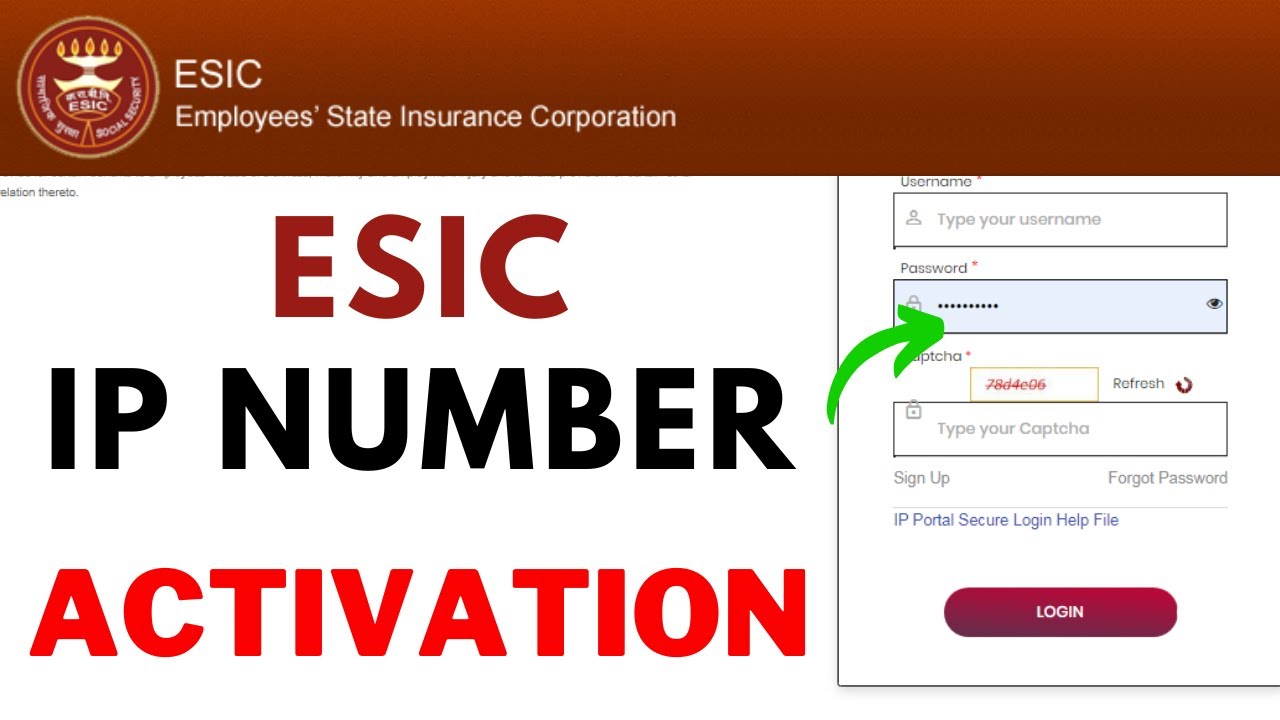 ESIC IP Number Activation