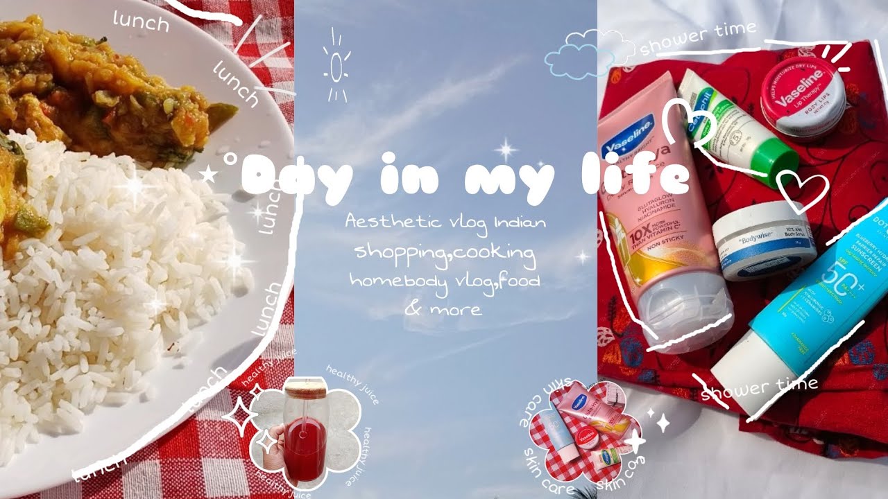 Day in my life ♡ | Aesthetic vlog Indian💌| Productive day in my life 𓍢🌷͙֒ | Cooking , shopping 