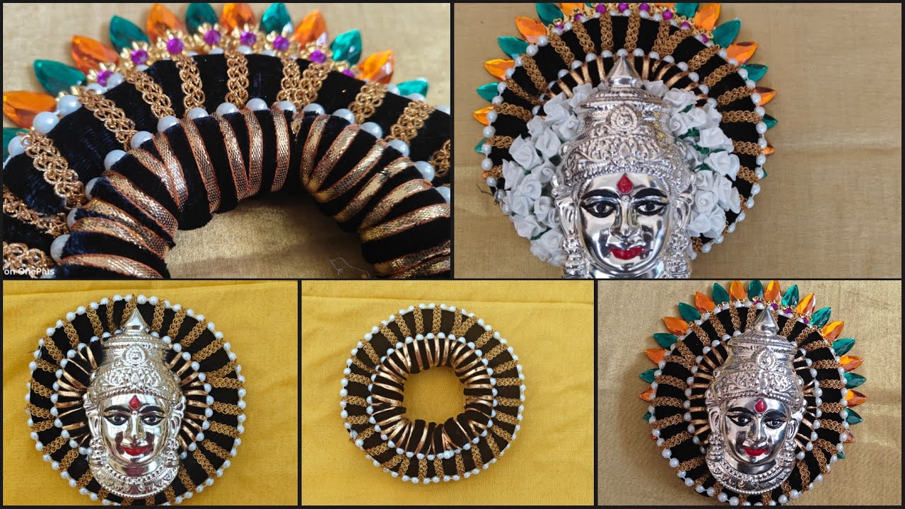 Kirita for Varamahalakshmi pooja/ crown Bhartanatya hair accessories. Crown for Ganapathi