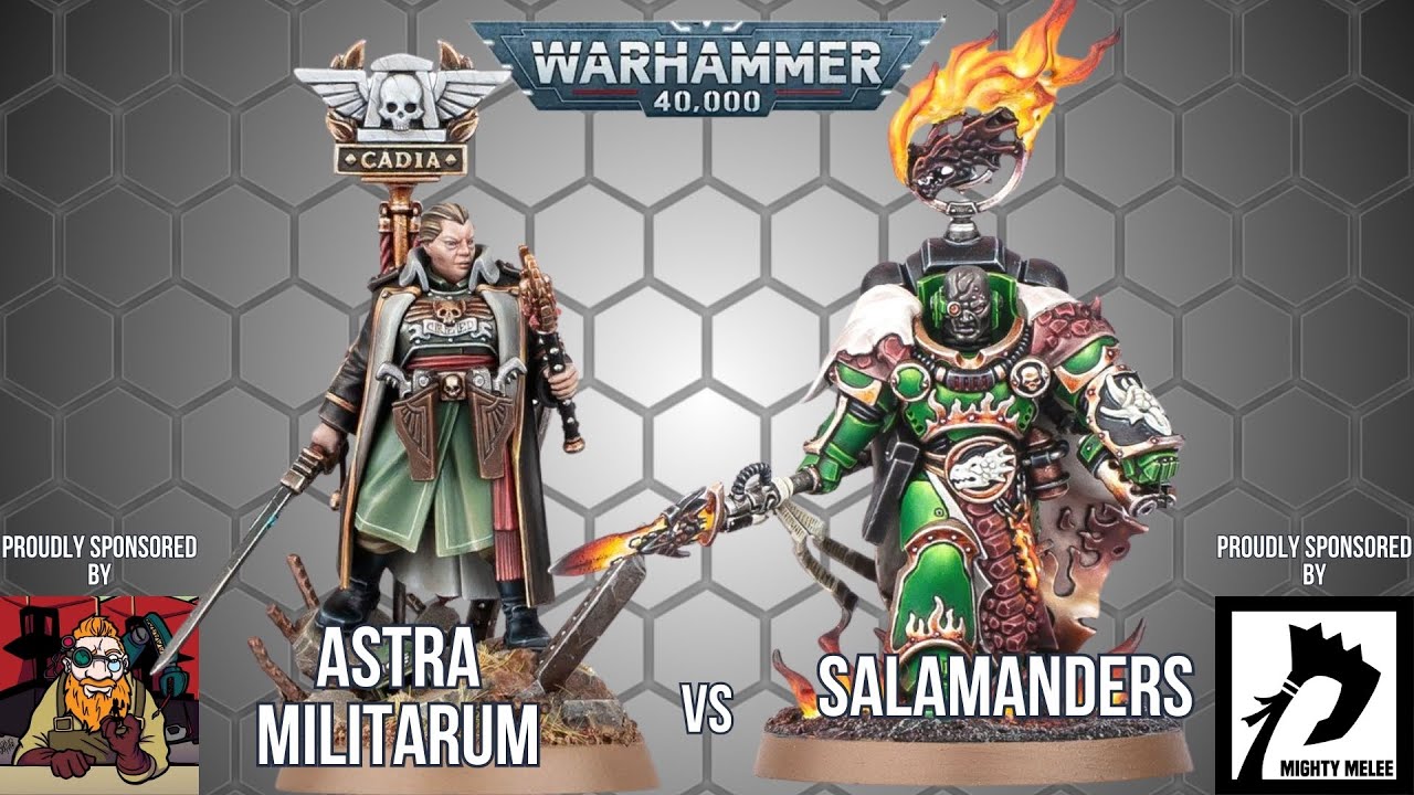 Astra Militarum Vs NEW Salamanders - Live 40k Battle Report