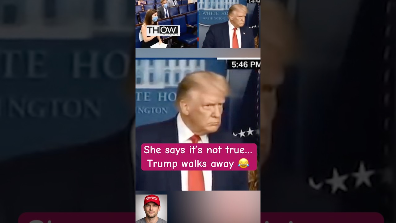 Kaitlan Collins fact-checks Trump&hellip; he walks out 😀🤣