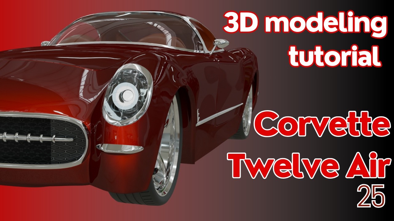 25 HOW I MODELED the INSANE CORVETTE TWELVEAIR in 3D! 🔥 (Step-by-Step Blender Tutorial) | Arq Lugo