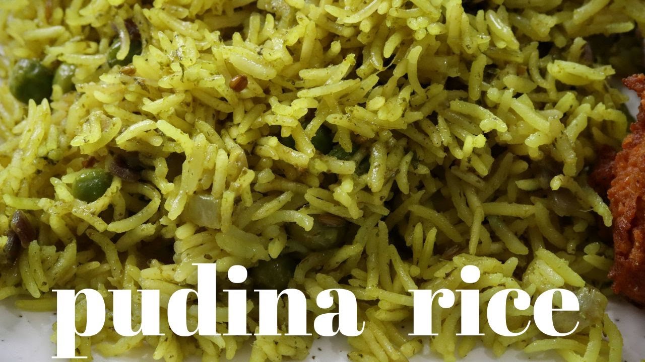 Mint Rice in a PRESSURE COOKER | Pudina Rice recipe | Mint Pulao