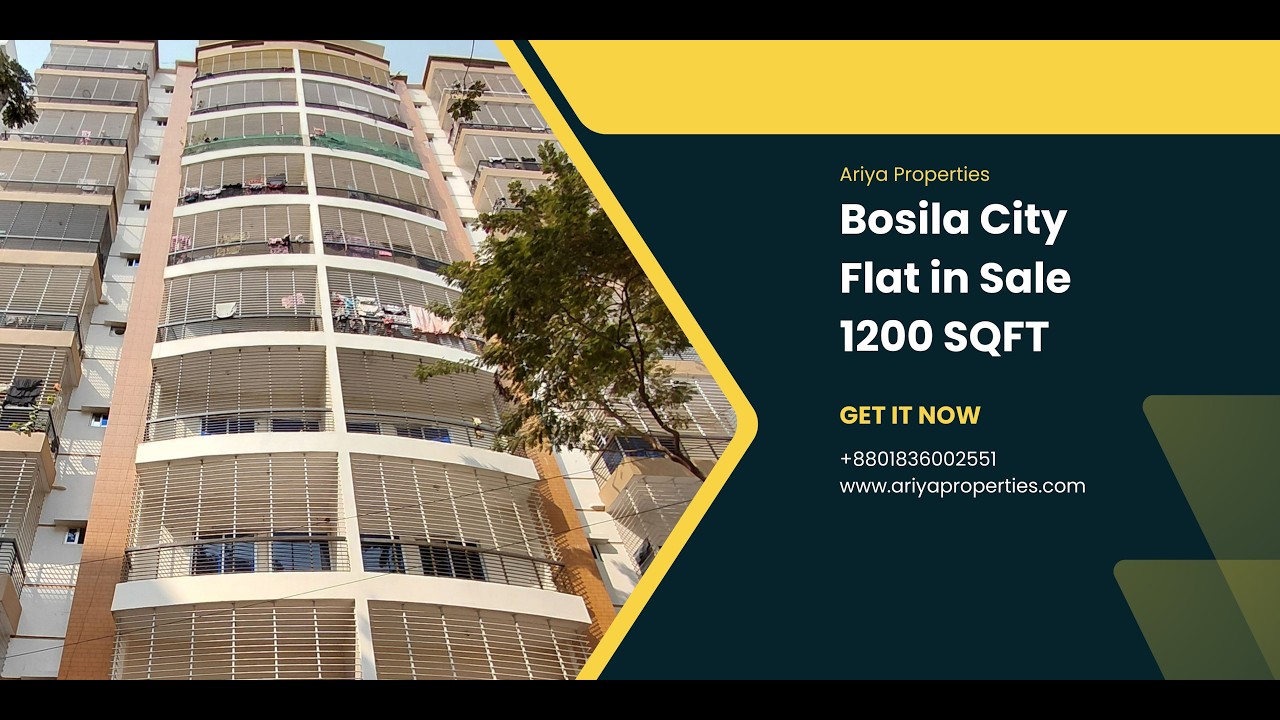 Bosila City Luxurious Flat In Sale 1200 SQFT || Ariya Properties