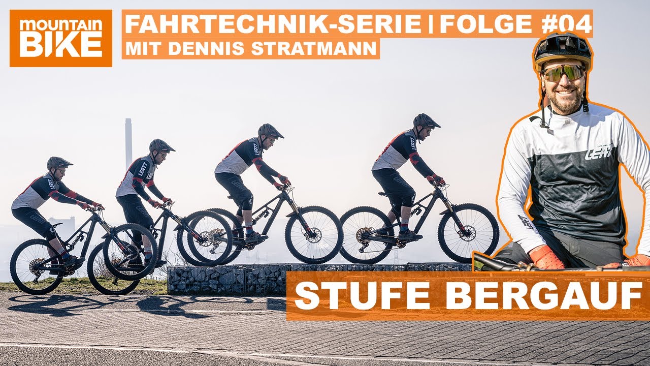 MTB Fahrtechnik: Stufe bergauf überwinden