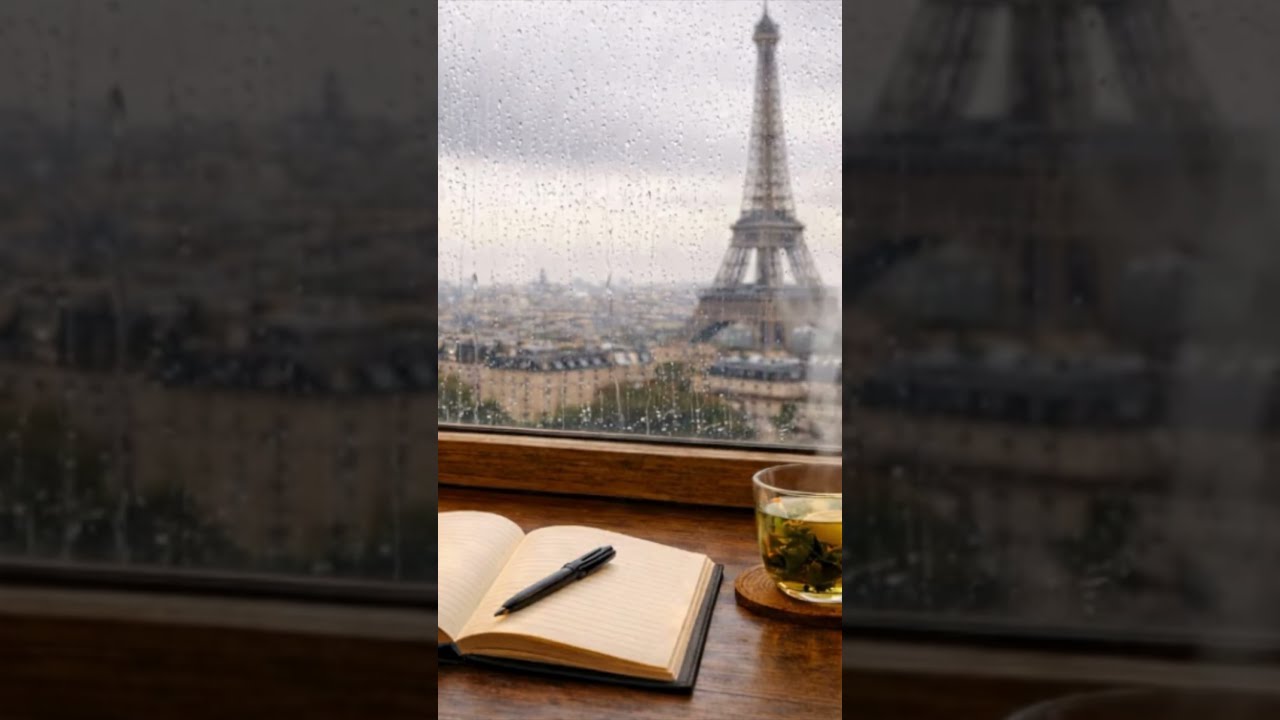 Rainy Paris Ambience 🌧️🗼| Full 25/5 Pomodoro Timer on My Channel 