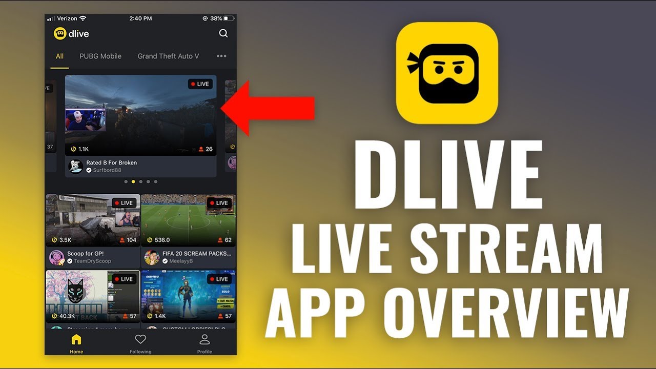 DLive Live Streaming App Overview