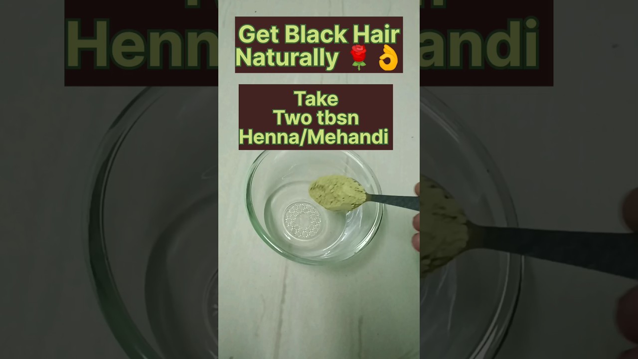 Henna Indigo One Step Process To Cover Grey Hair Naturally 👌🌹 #shorts #ytshorts