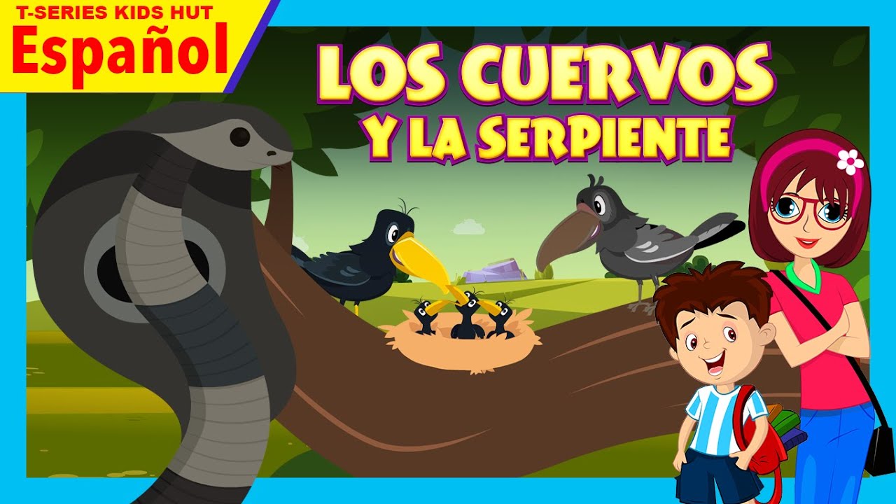 LOS cuervos y la serpiente | Historia de aprendizaje para niños | Historias morales para niños