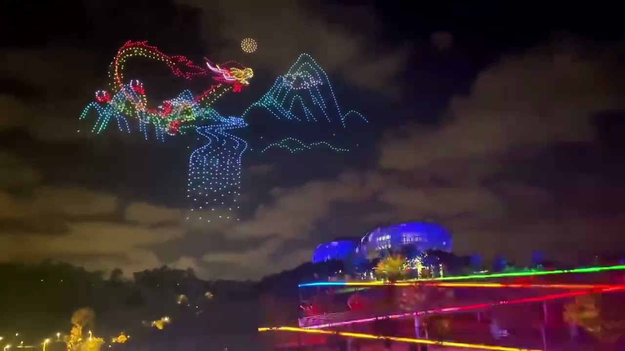 千架无人机表演定制3D动态造型空中飞行表演