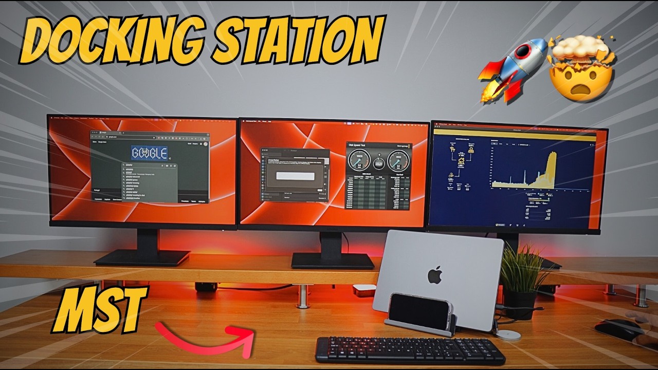 🚀 3 monitory zewnętrzne + ekran laptopa 🤯 | Stacja dokująca PULWTOP MST Windows i MacOS 📺