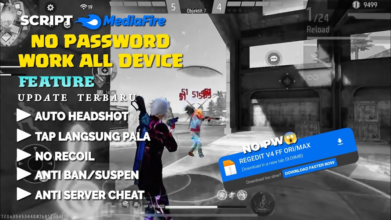 REGEDIT V4 FF ORI/MAX TERBARU SETELAH UPDATE‼️ ANTI BL/SUSPEN/BL😱 LINK MEDIAFIRE NO PASSWORD‼️